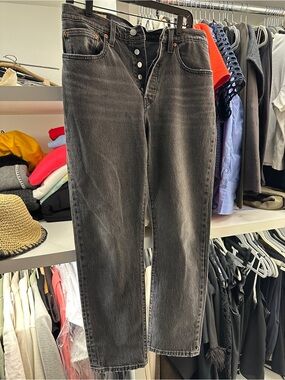 Levi's Charcoal Straight Jeans